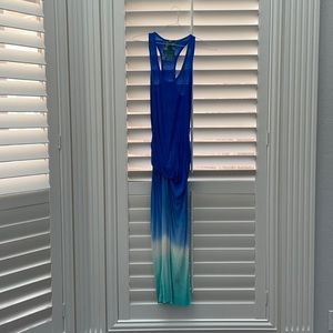 Young Fabulous & Broke Ombré Tank Dress in Ocean Blue Shades XS
